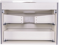 Style Line Мебель для ванной Бергамо Мини 70 подвесная серая Люкс антискрейтч Plus – фотография-5